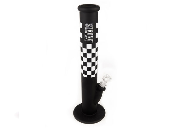 Checkerboard Adventurer™ - Unbreakable silicone bong in black & white checkerboard pattern